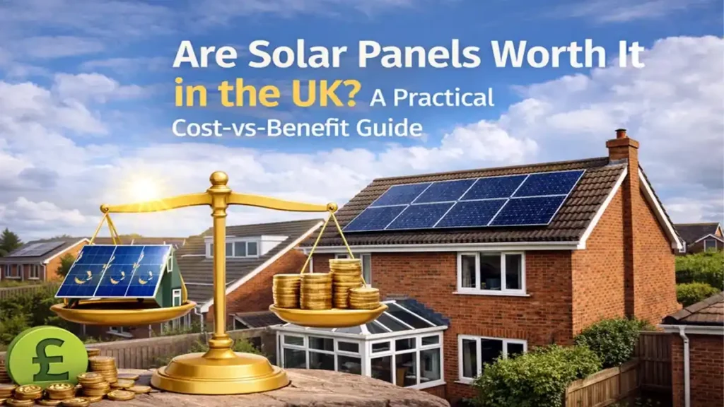 Are solar panels worth it in the UK shown through a cost versus benefit comparison for a residential home